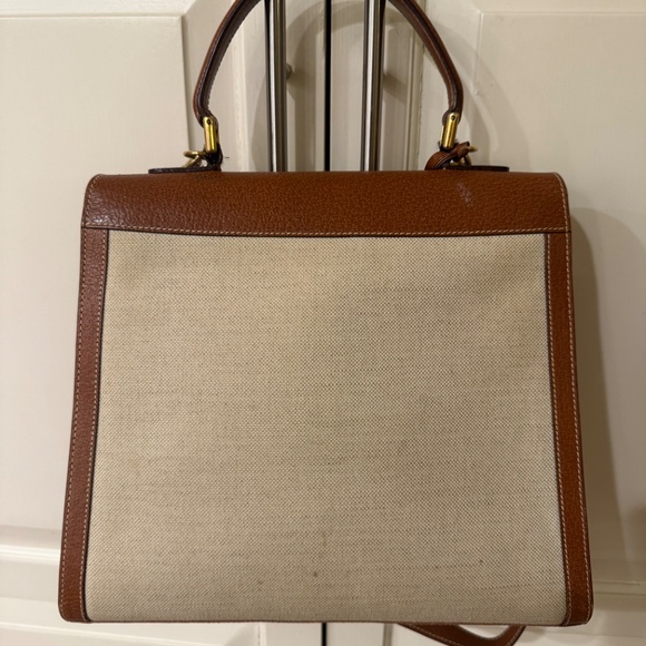 GUCCI CANVAS AND TEXTURED-LEATHER TOTE BAG DIANA - Picture 2 of 9